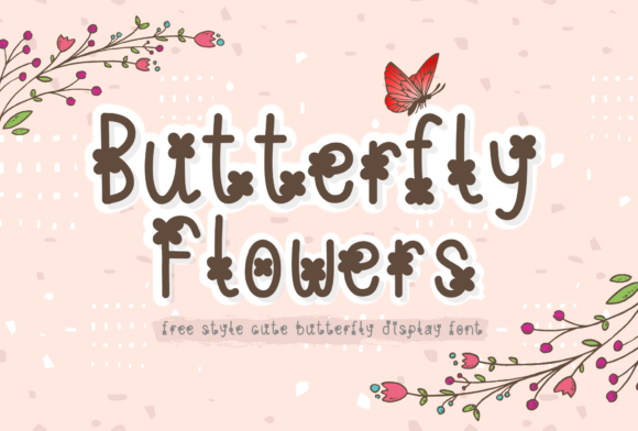 Butterfly Flowers Font for Creative Projects