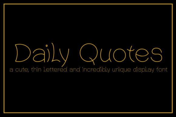 Daily Quotes: A Cute Display Font