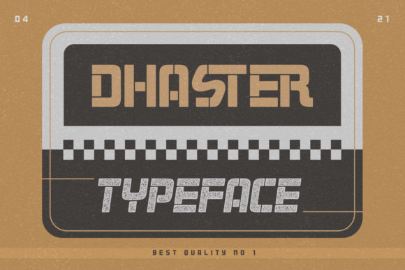 Dhaster: A Bold Display Font for Creative Makers